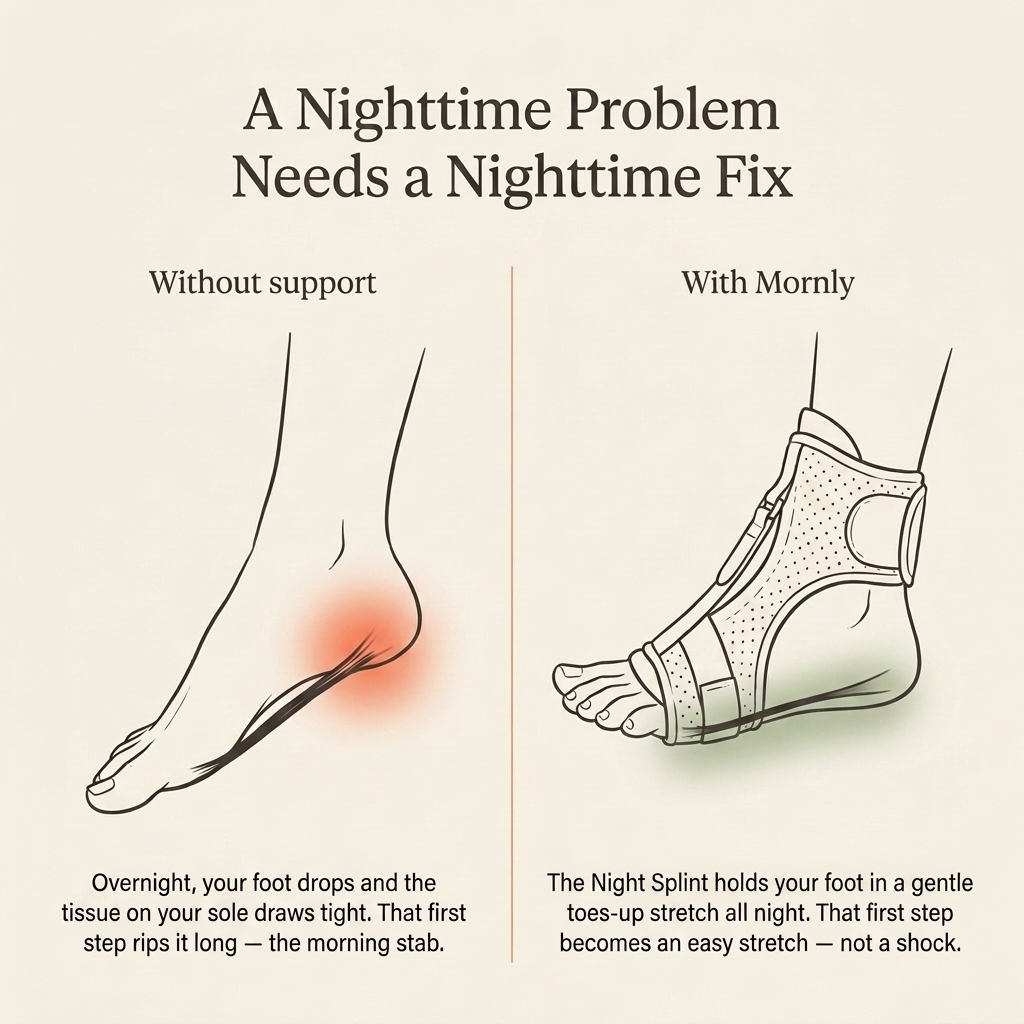 Mornly Soft Night Splint - The Nighttime Fix for Morning Heel Pain